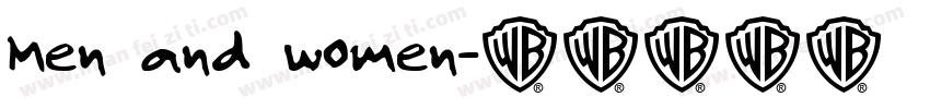 Men and women字体转换